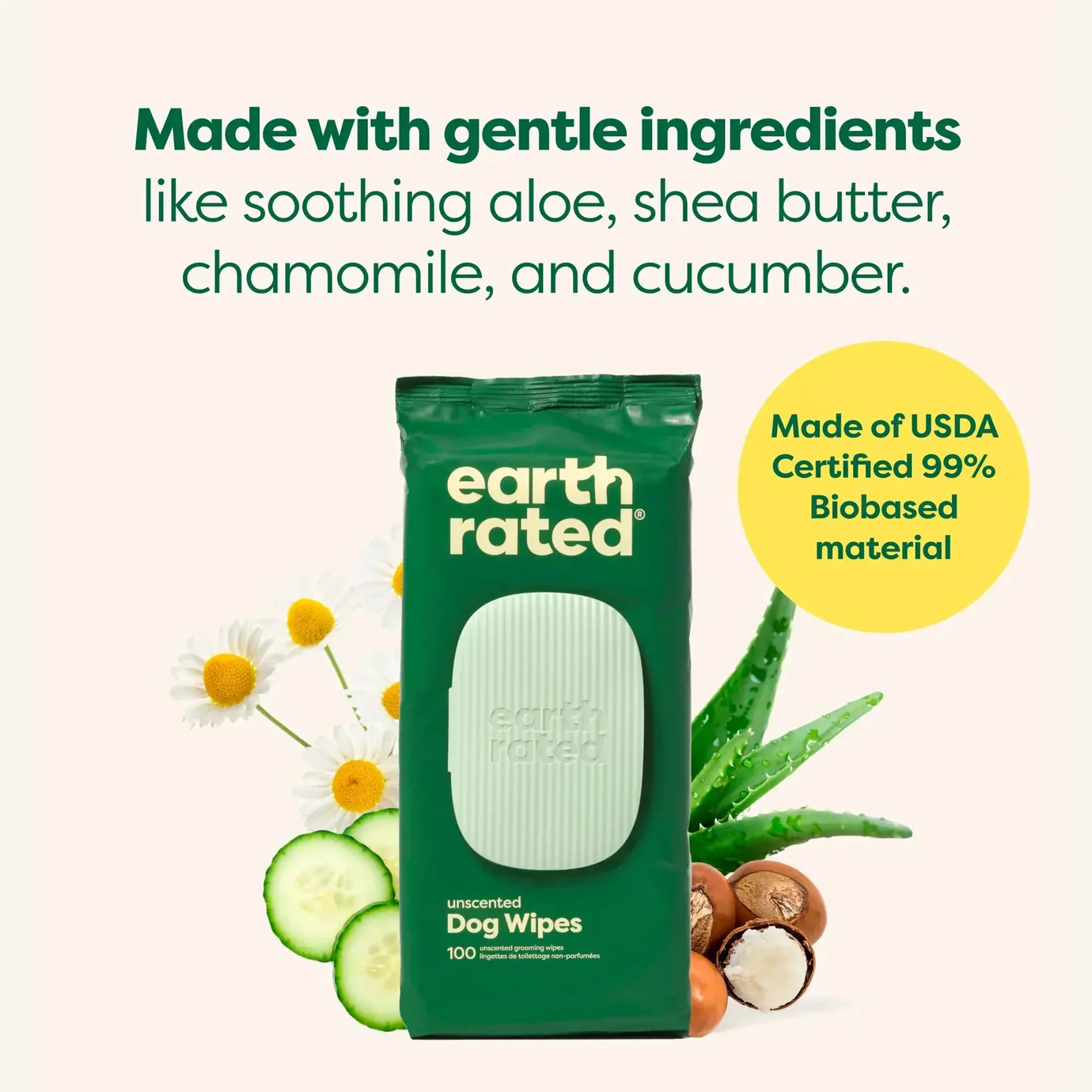 Earth Rated Hypo-Allergenic Dog Wipes for Paws, Body and Bums 100pk - Image 8